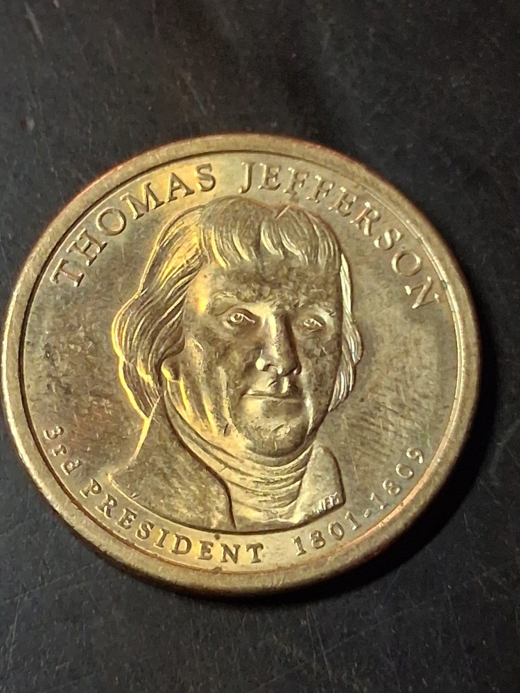 2007-D Thomas Jefferson Presidential Dollar Circulated.
