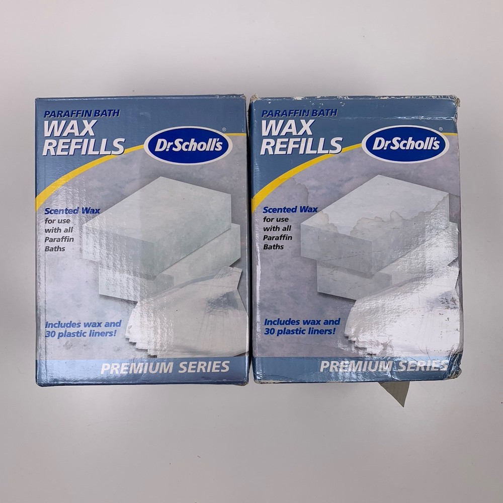 (2) Dr Scholls 2 Pound WAX REFILLS for PARAFFIN BATH 30 Plastic Liners Scented