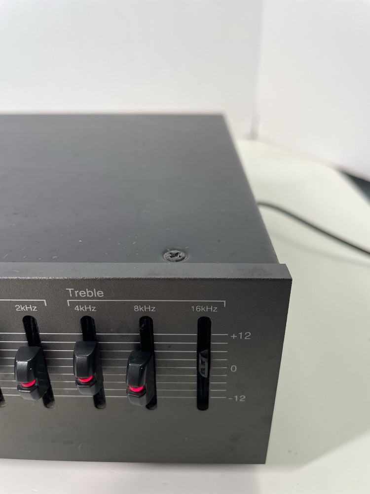 AudioSource EQ 100 Graphic Equalizer Spectrum Analyzer Tested Working RCA