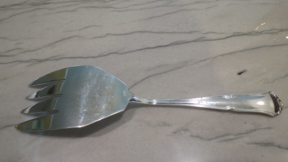 German Sterling Silver 800 Large Serving Fork Solid NM