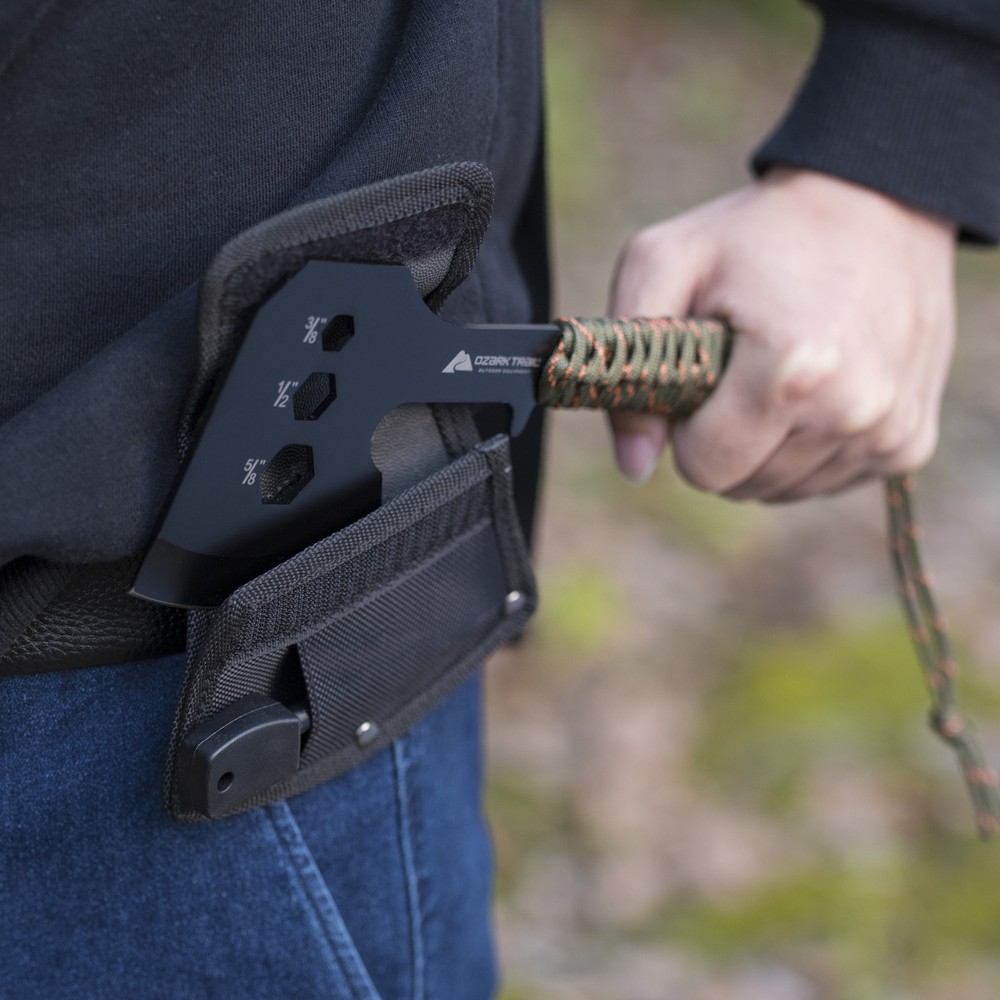 12 Pack Tool Set Camping Flashlight Machete Multitool Survival Kit Safe Storage