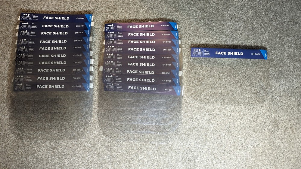 20-Pack Summit Medical Face Shields