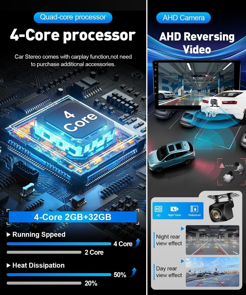 Multifunctional Car Radio for VW Models - 10.1" Touchscreen & Wireless Tech