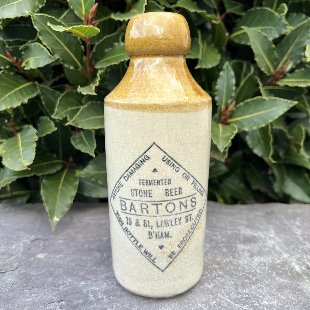 Stone Ginger Beer Bartons B'ham Old Stoneware Bottle Home Wedding Tableware