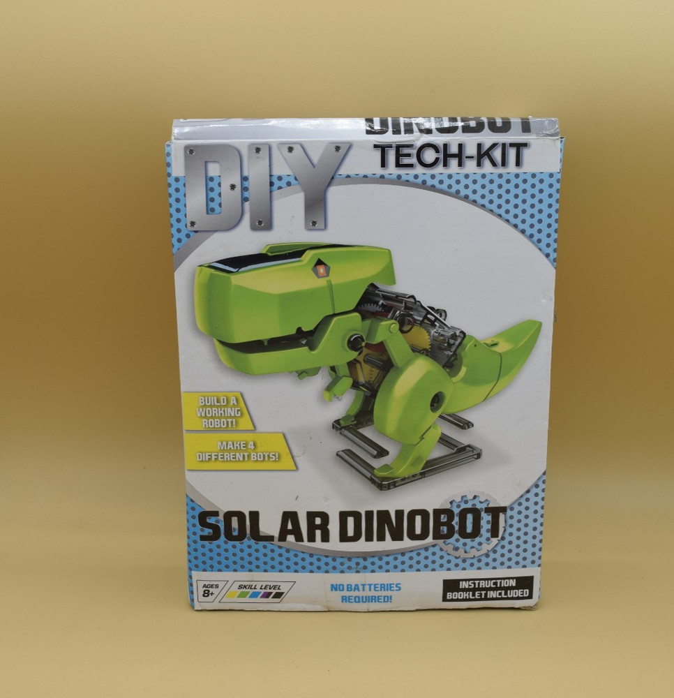 DIY Solar DinoBot Tech-Kit Runs on Solar -New open box has instructions