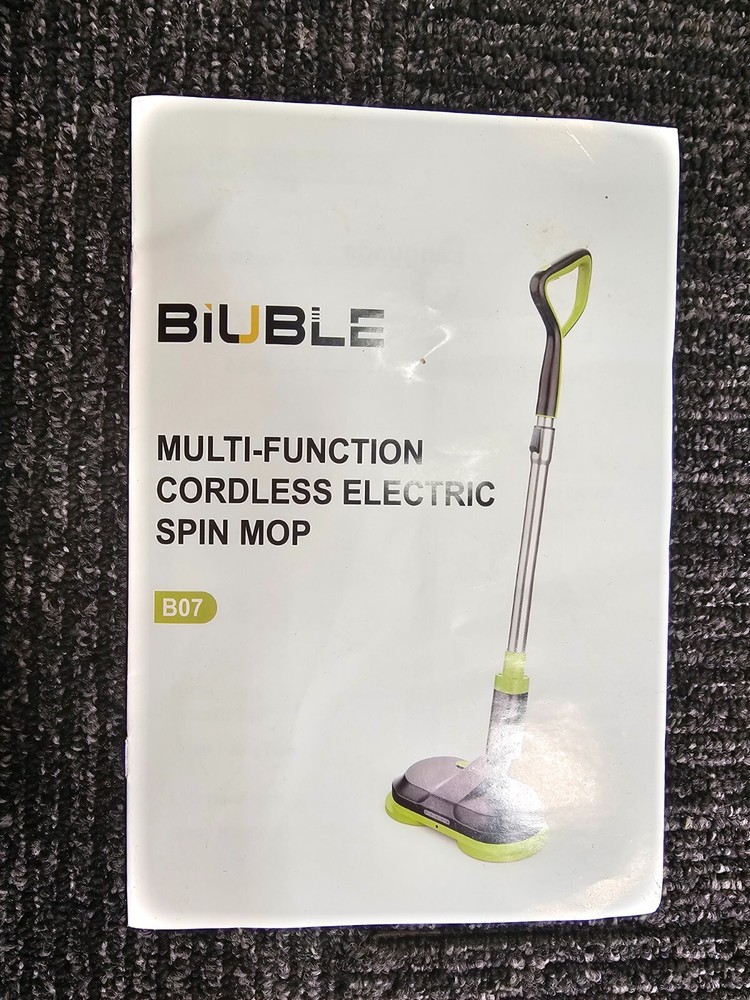 BIUBLE B07 Multi-Function Cordless Spin Electric Mop w/ Water Tank LED Headlight