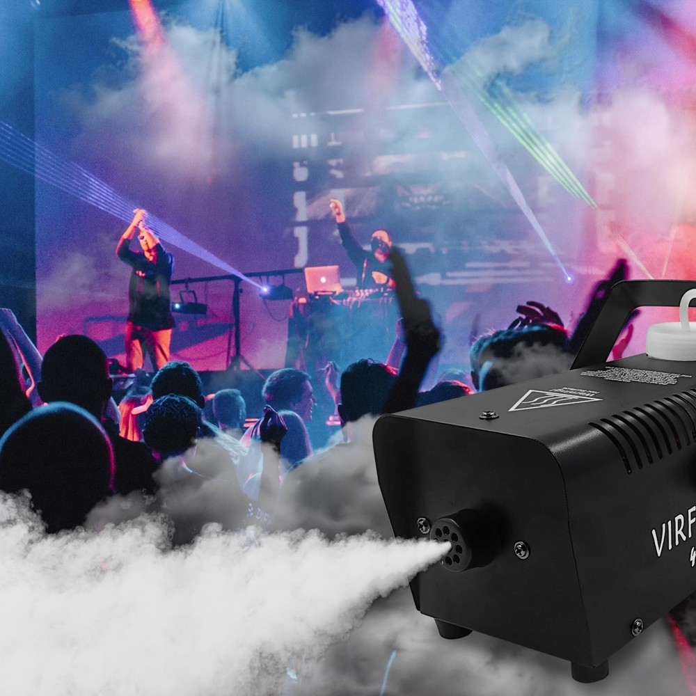 Fog Machine, Smoke Machine with Wireless&Wired Remote Control for Halloween, Par