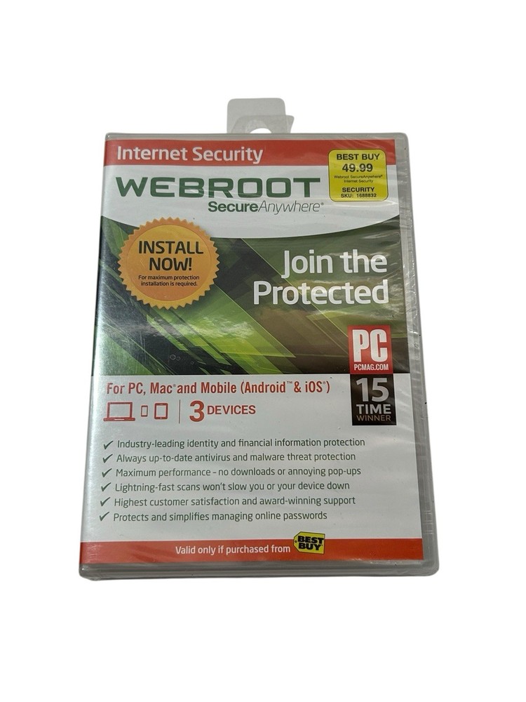 Webroot SecureAnywhere Internet Security - Join The Protected for Windows & Mac