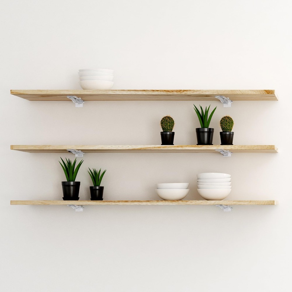 Plastic Locking Shelf Support Pegs 20 PCS 6mm Self-Locking Clear Bracket Pins