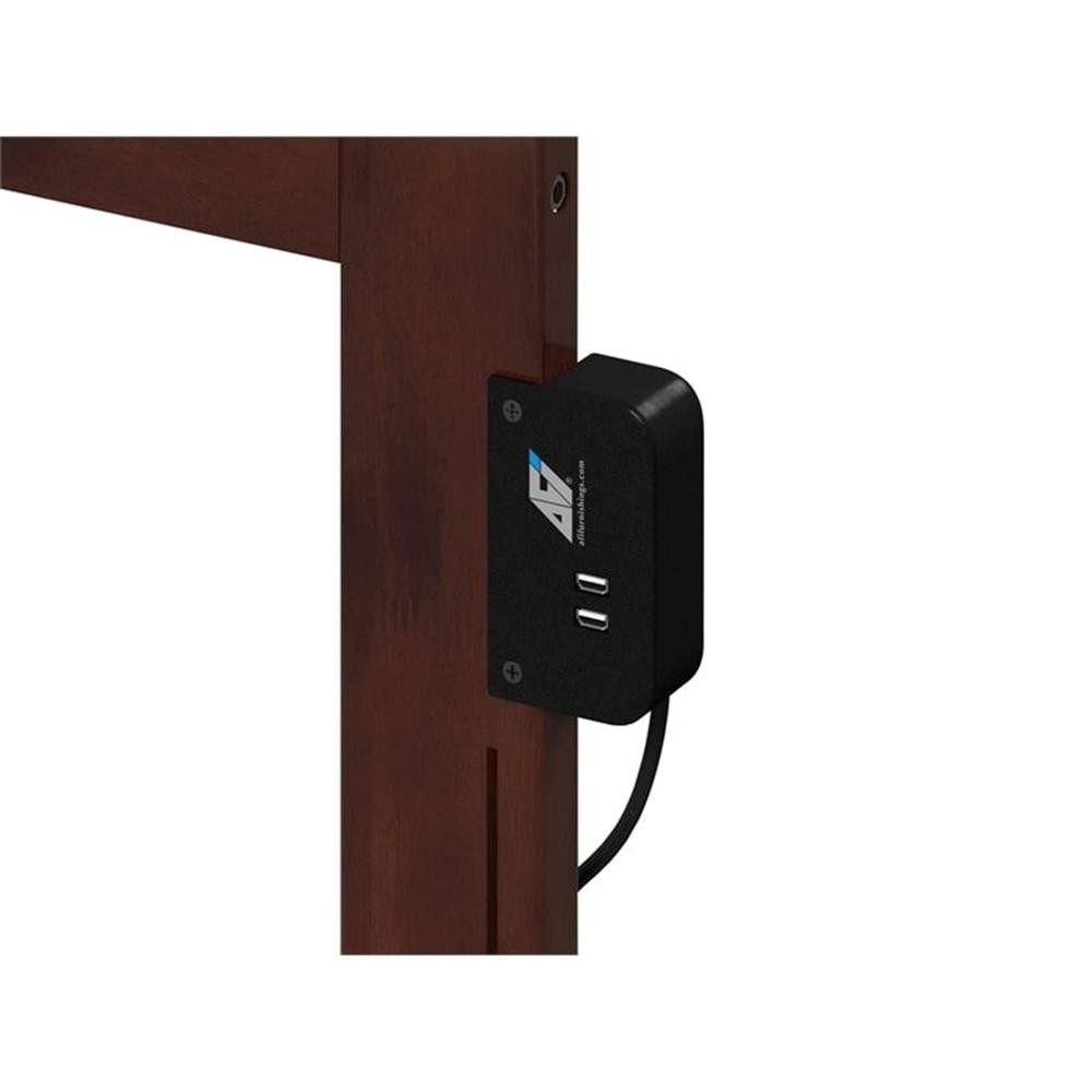 Leo & Lacey Modern Solid Hardwood/Veneers Queen Panel Headboard in Walnut