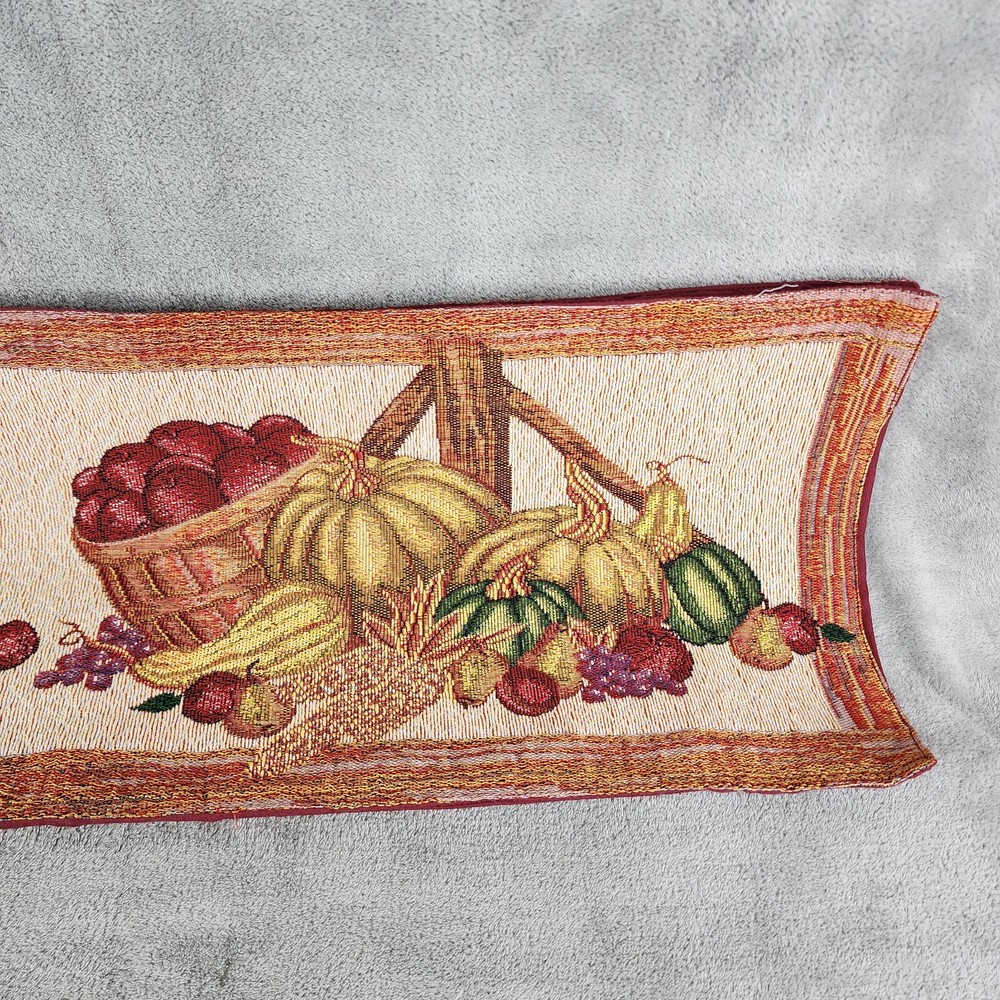 70" X 12.5" Fall Autumn Thanksgiving Harvest Tapestry Table Runner