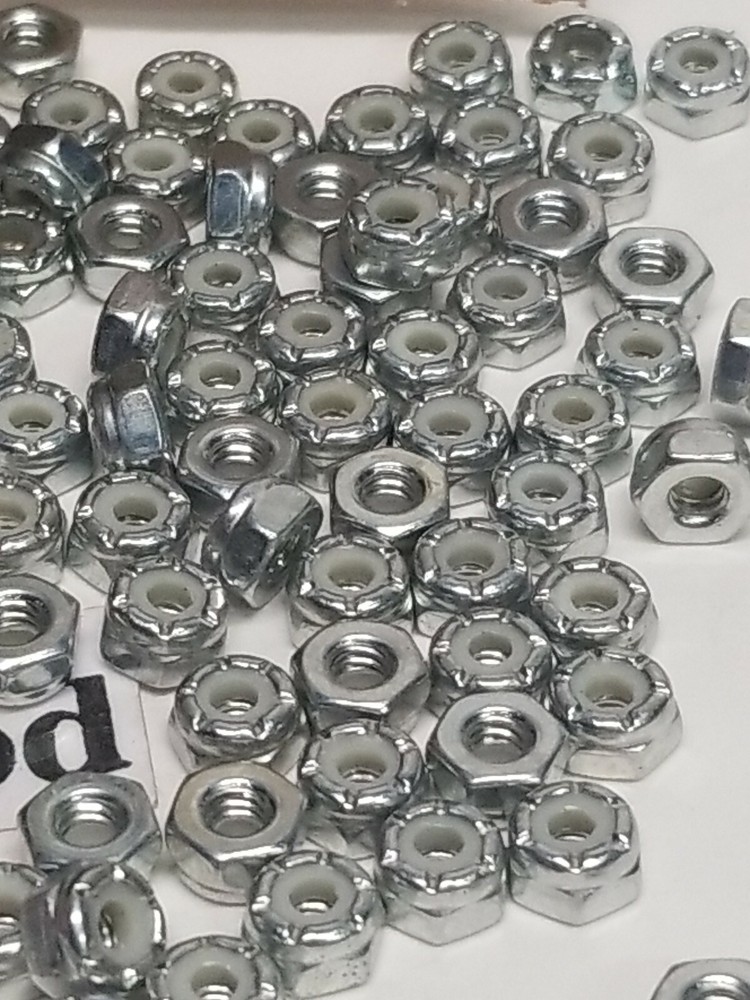 5-40 Nylon Insert Hex Locknuts, Zinc Plated, (30 Pcs), QUALITY Hardware.