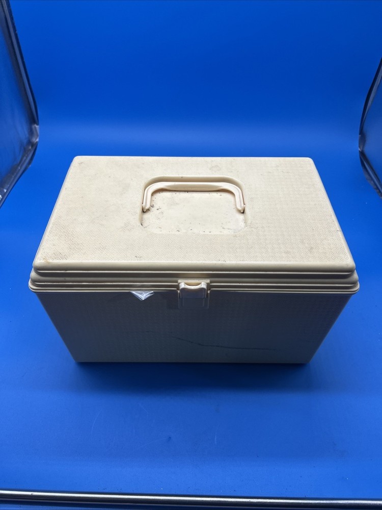 Vintage Sewing Toolbox With Sewing Machine Accessories