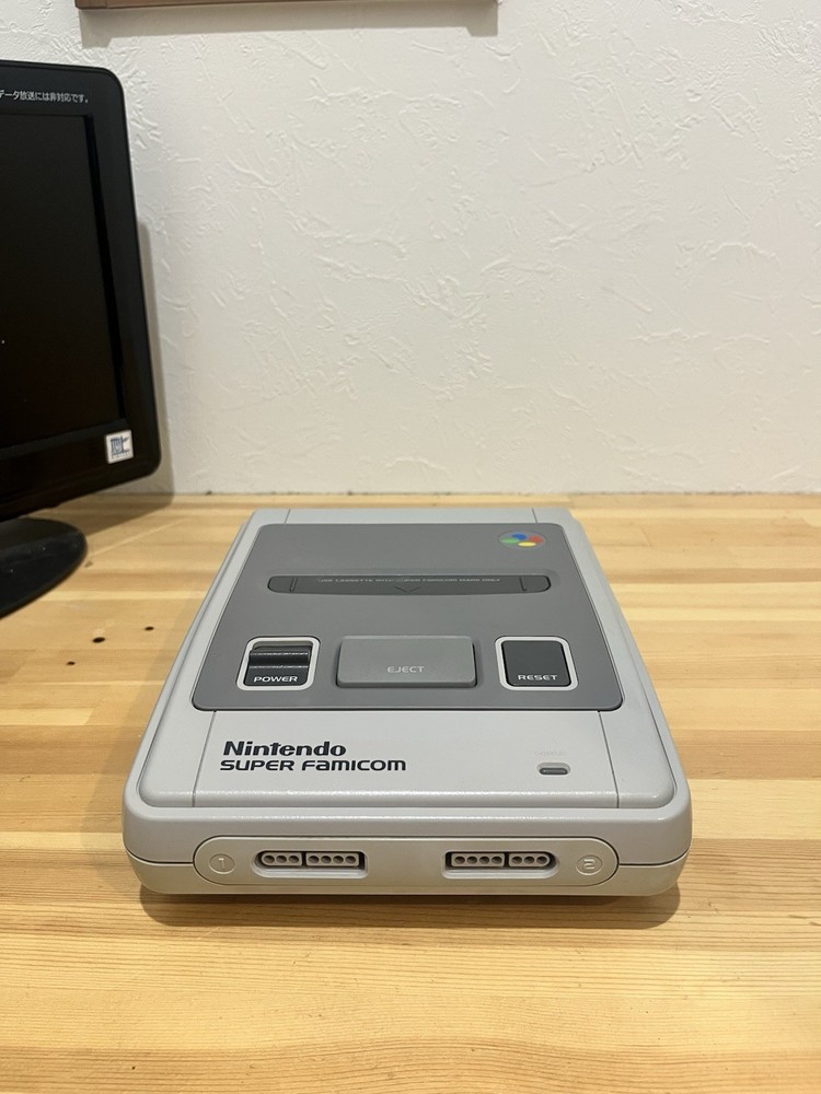 Super Famicom Console Set 2 Controllers Game No Adapter Tested Japan