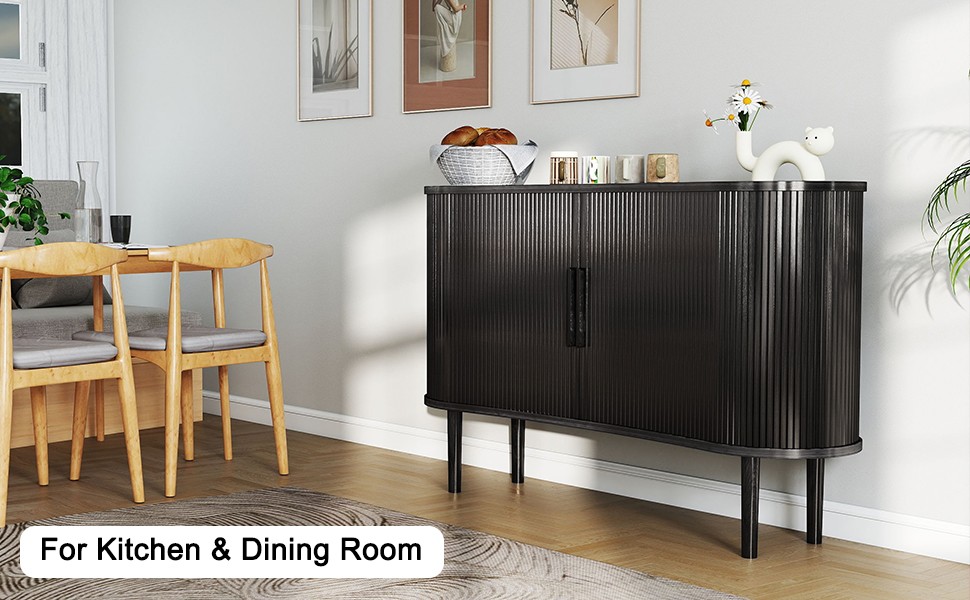 1.4M Long Modern Sideboard With Doors For Kitchen Storage QTFK