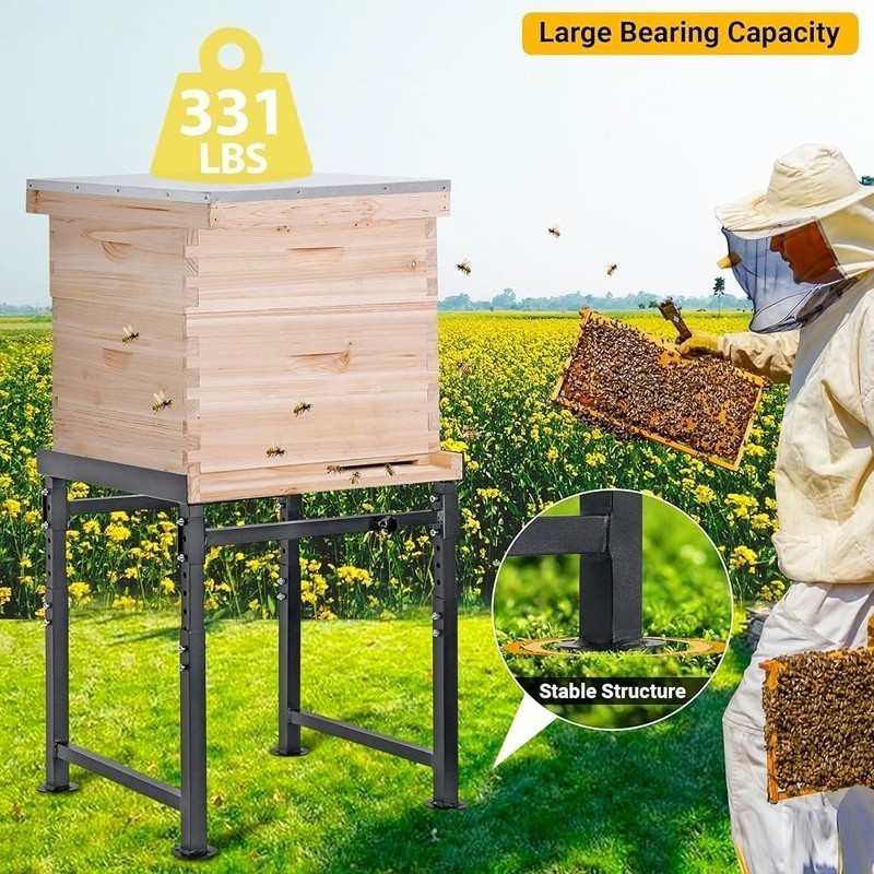 Durable Adjustable Metal Hive Stand Beekeeping Equipment Stable Structure New