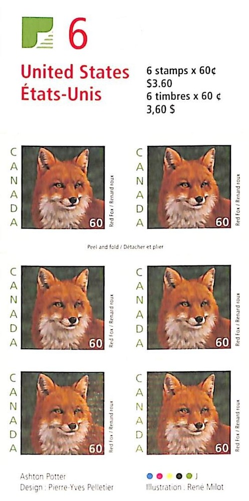 CANADA - Booklet BK238a - Scott 1879 - Red Fox - 2000