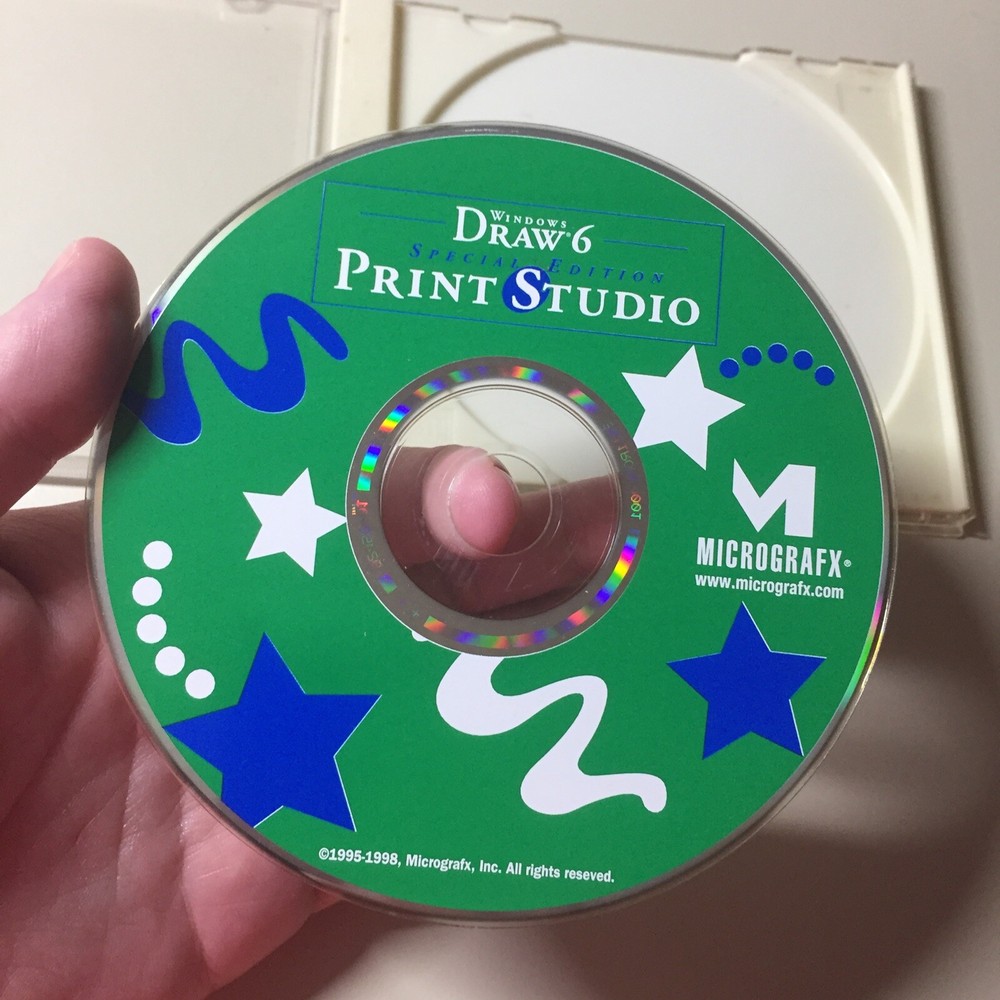 Vintage Micrografx, Inc. WINDOWS DRAW 6 Print Studio CD