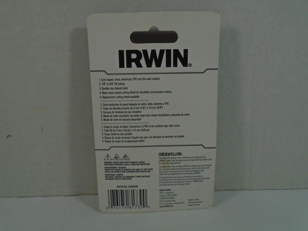 IRWIN--MINI TUBE CUTTER (NEW)