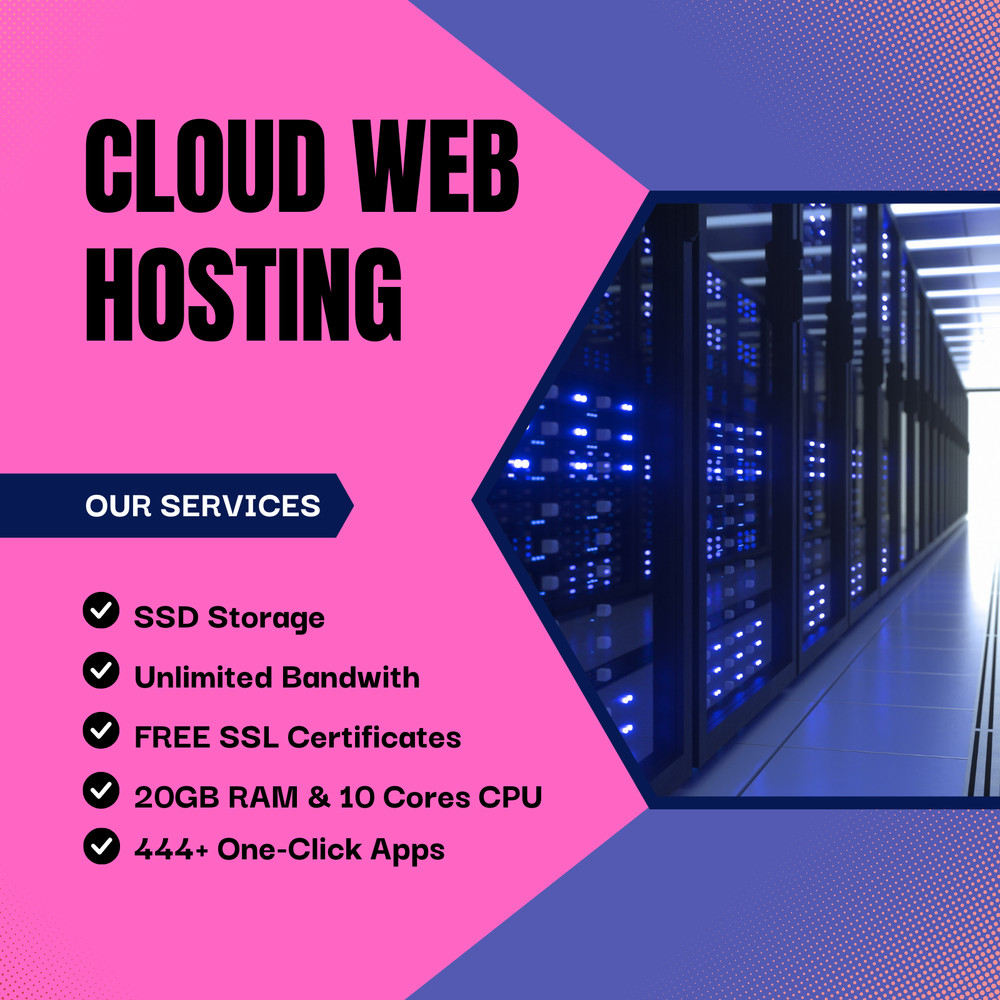 Cloud Web Hosting with 24GB RAM, 12 Cores, SSD Disk and Unlimited Bandwidth