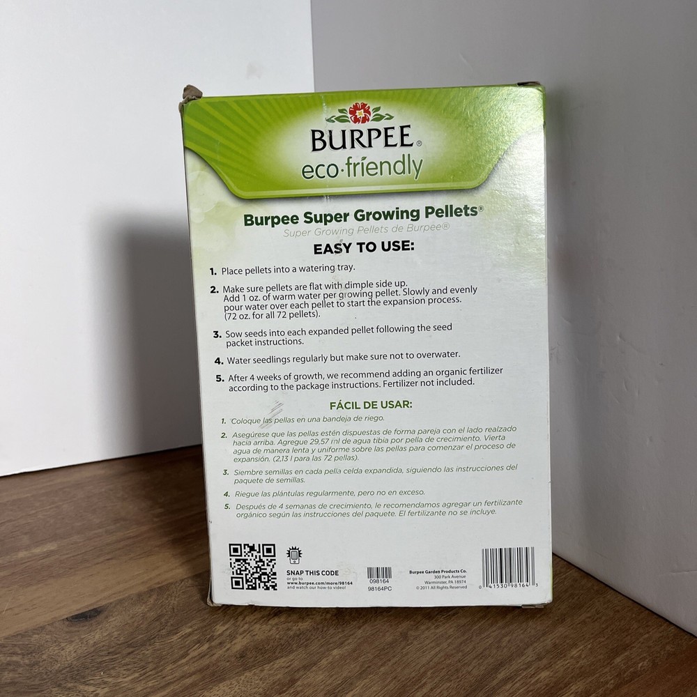 Burpee Seed Starting NOS 2011 72 Count
