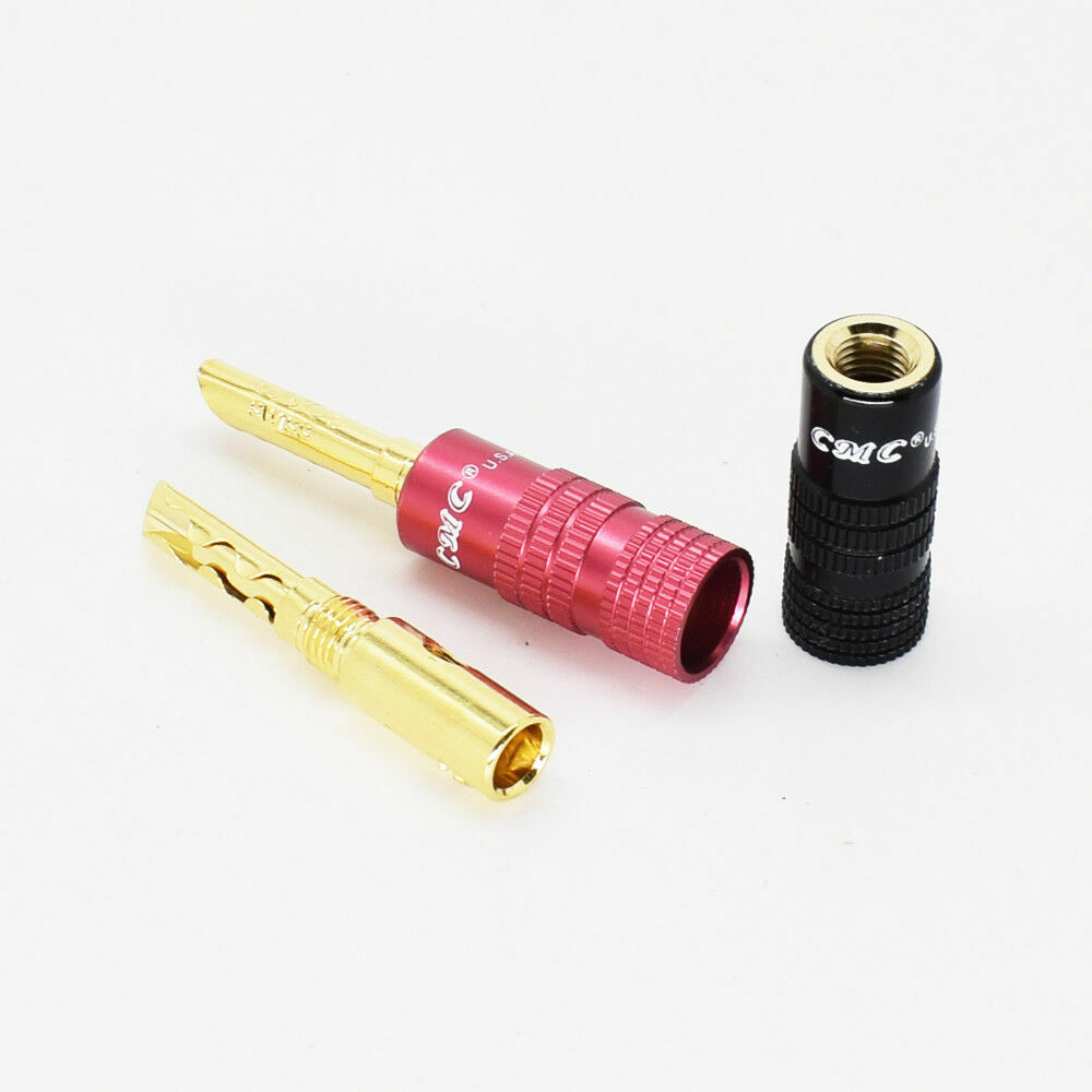 2pcs CMC Audio BFA-Z Solid Pin Banana Plug Speaker Cable Connectors Gold Plated