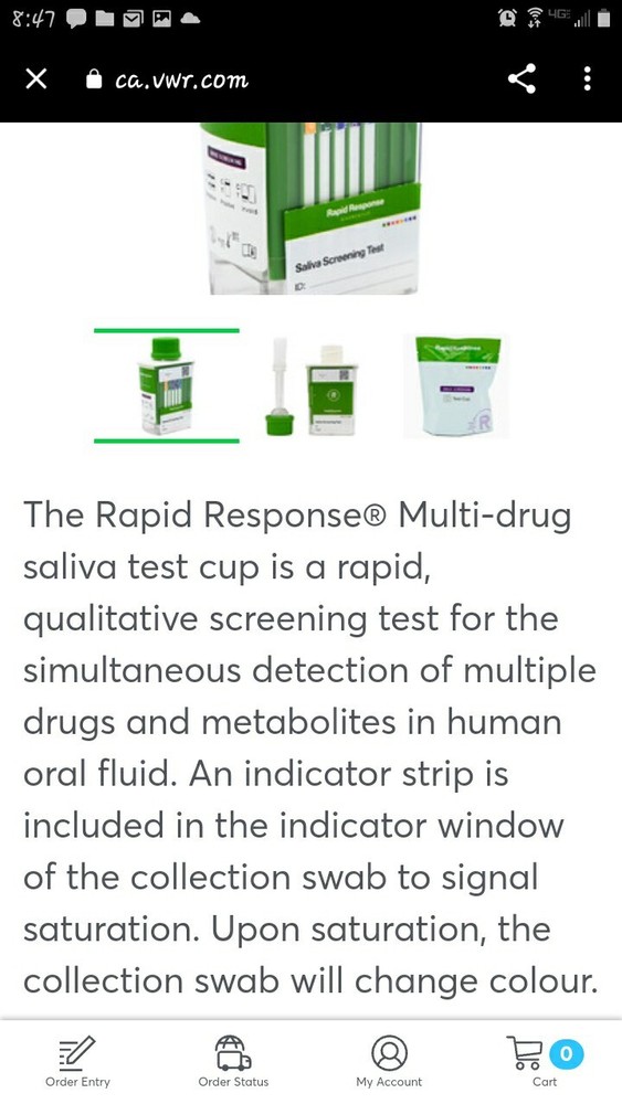 Rapid Response Drug Screening Saliva Test