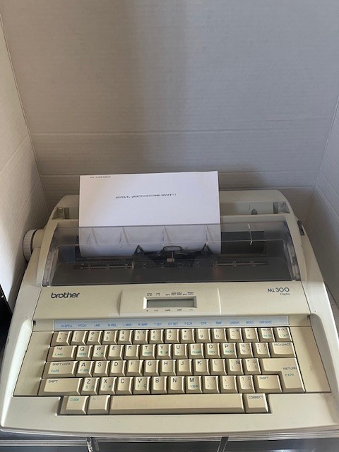 Brother Model ML300 Electronic Typewriter Word Processor With Keyboard cover