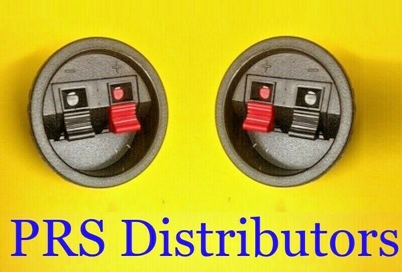2 Pack ROUND SUBWOOFER SPEAKER BOX TERMINAL CUP SPRING CONNECTOR SUB PLUG BOX