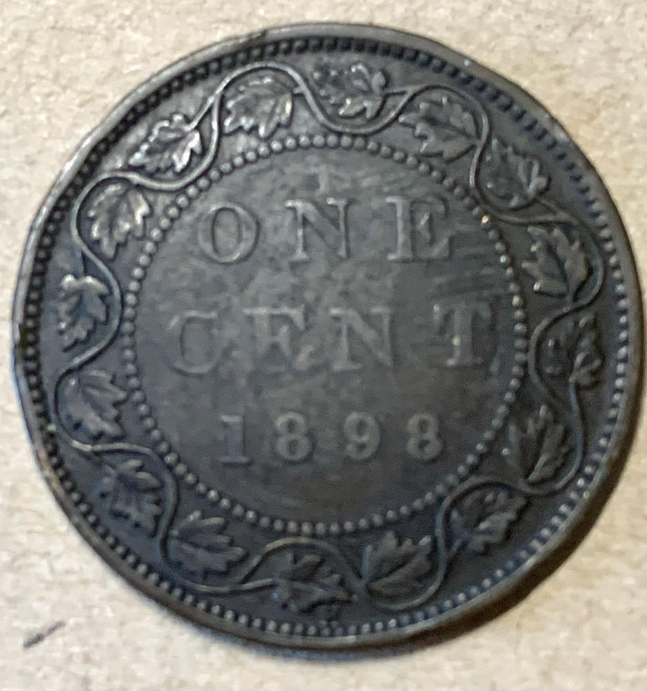 1898-H Canada Large Cent, BN, Queen Vic, EF++