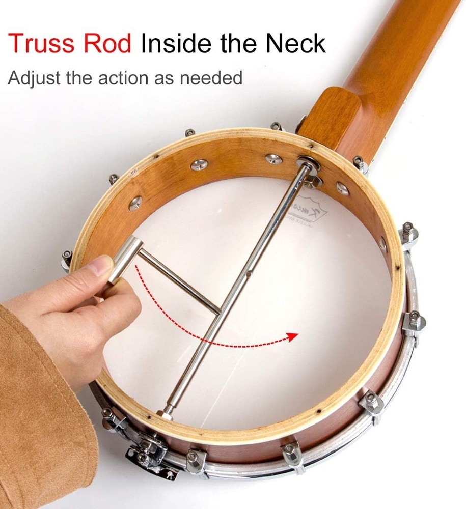Compact Banjolele 23'' Sapele 4 Strings Complete Kit