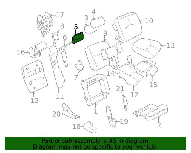 Genuine GM Headrest Cover Panel 16808595