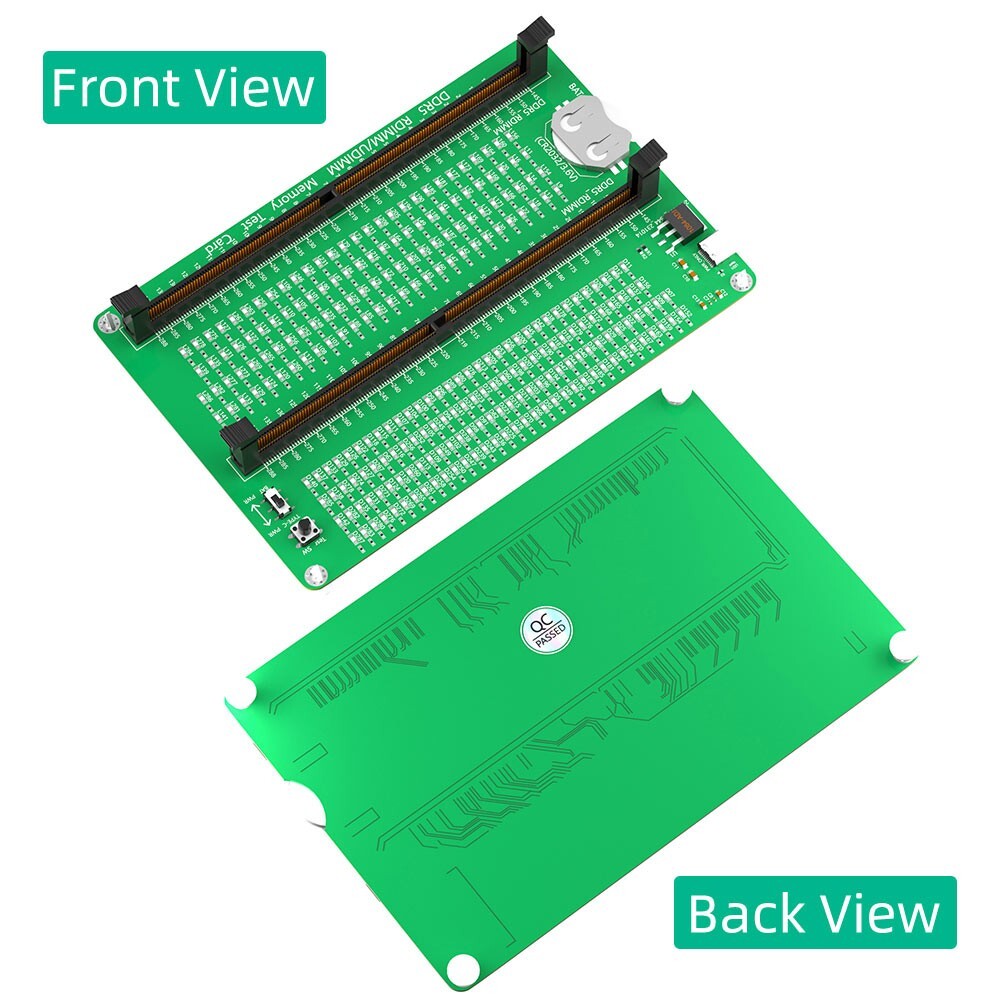 Desktop Computer DDR5 RDIMM/UDIMM Memory Test Card with LED Indicators