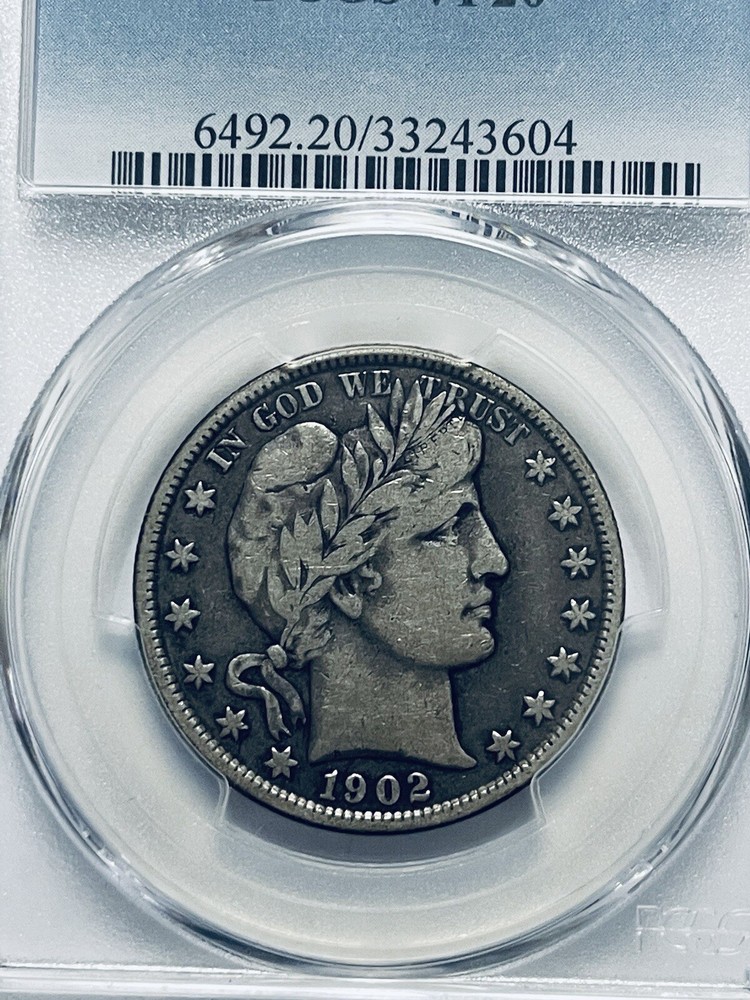 1902 Barber Half Dollar PCGS VF20