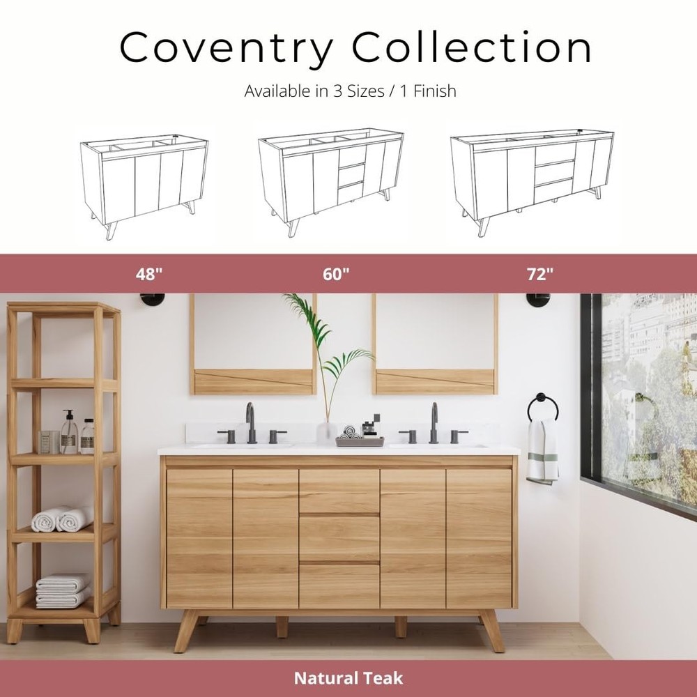 Avanity COVENTRY-VS61-E Coventry 60" Free Standing Vanity Setanity Set*NEW*