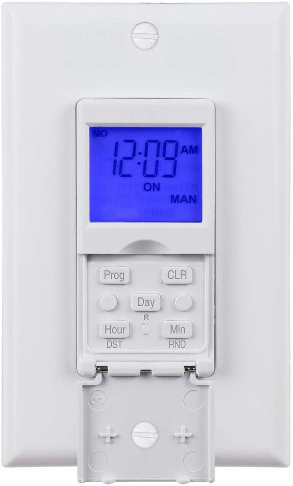 BN-LINK 7 Day Programmable In-Wall Timer Switch Digital with Blue Light, 3 way