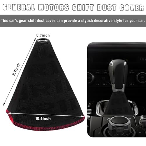 Car Shift Boot Cover, Waterproof Canvas Fabric Manual Automatic Shift Black