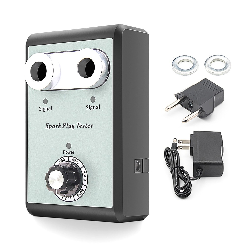 Spark Plug Tester Dual Hole Diagnostic Tool Gasoline Car Ignition Analyzer 12V