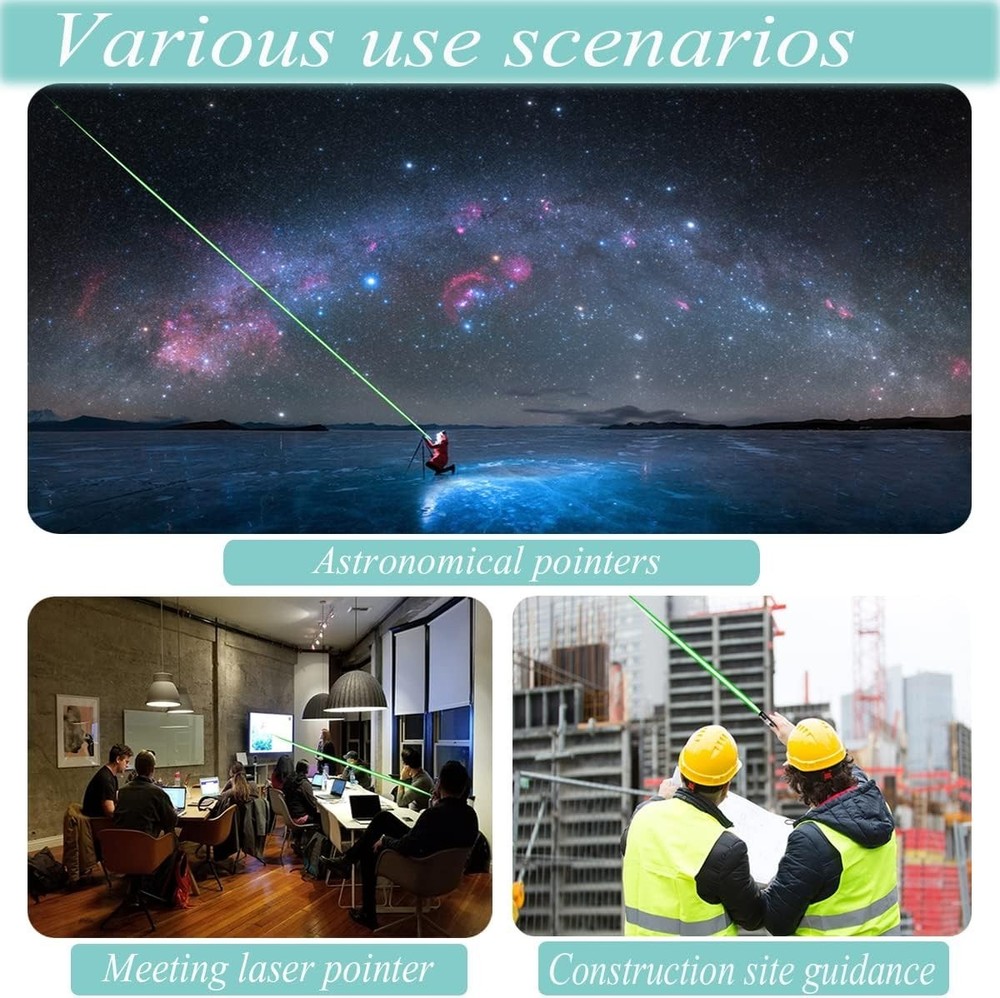 Long-Range Green Laser Pointer – Safe & Lightweight for Camping & Presentations