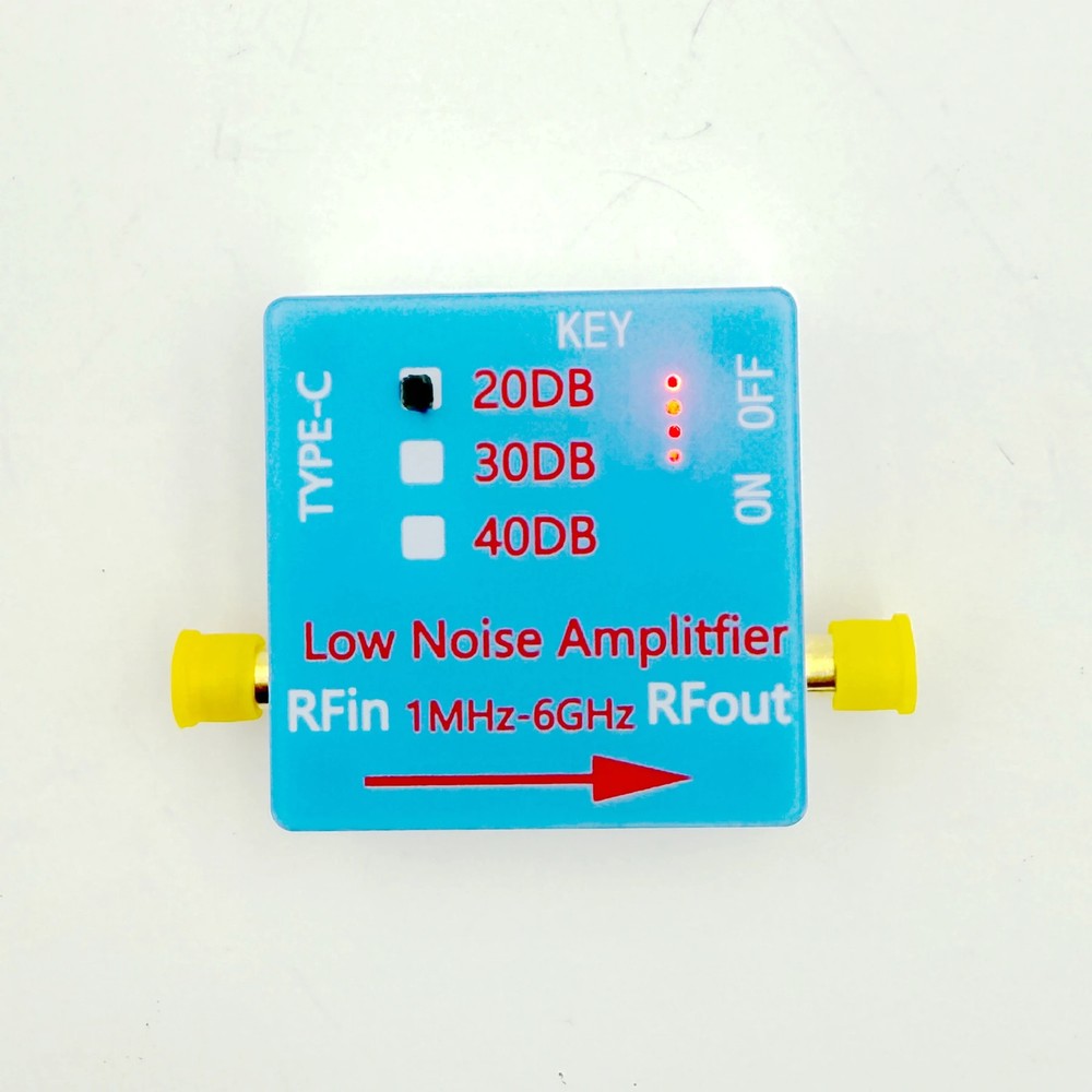 1M-6GHZ-20DB-30DB Front RF LNA Module Low Noise Amplifier Module with Battery