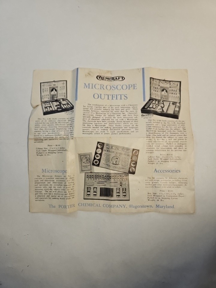 Vtg Sciencecraft Microscope Lab Accessory Kit 1935-1960