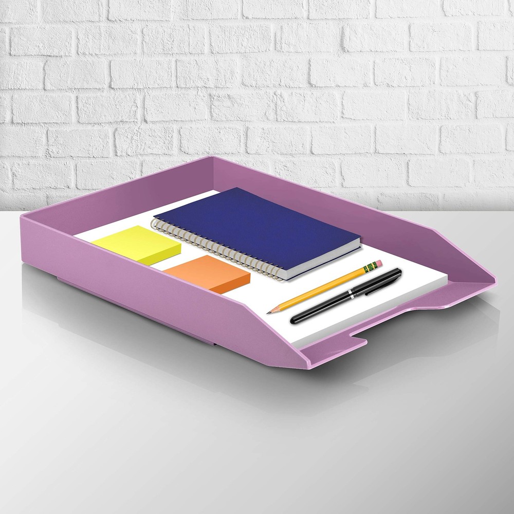 Stackable Letter Tray Front Load, Letter Size, Stacking Document Desk Office ...