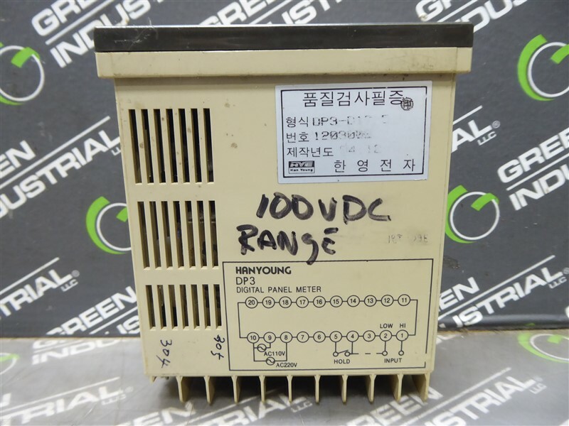 USED Hanyoung DP3 Digital Panel Meter