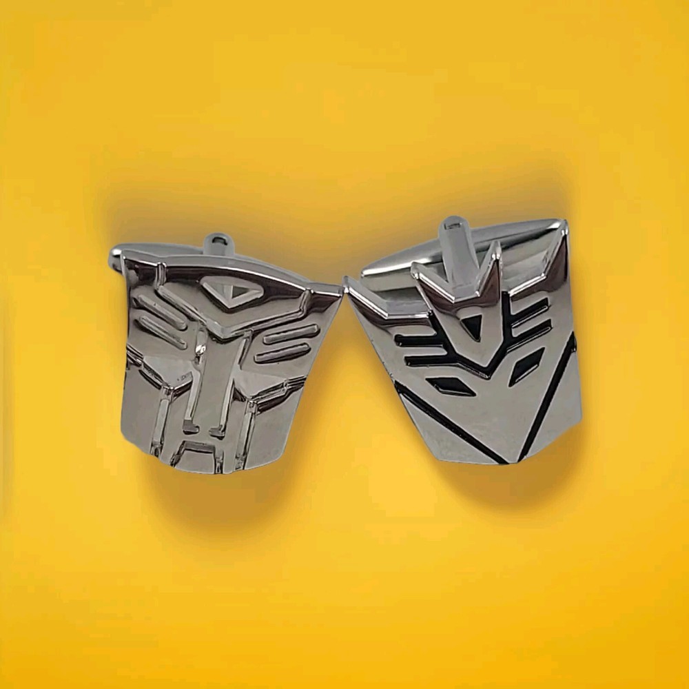 Autobot and Megatron Transformers Silvertone Cuff links