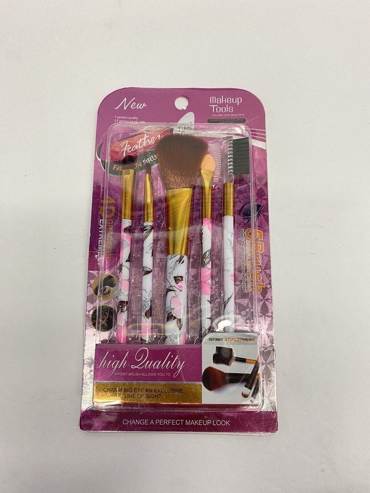 Gradient Ombre Feather Makeup Brush Set