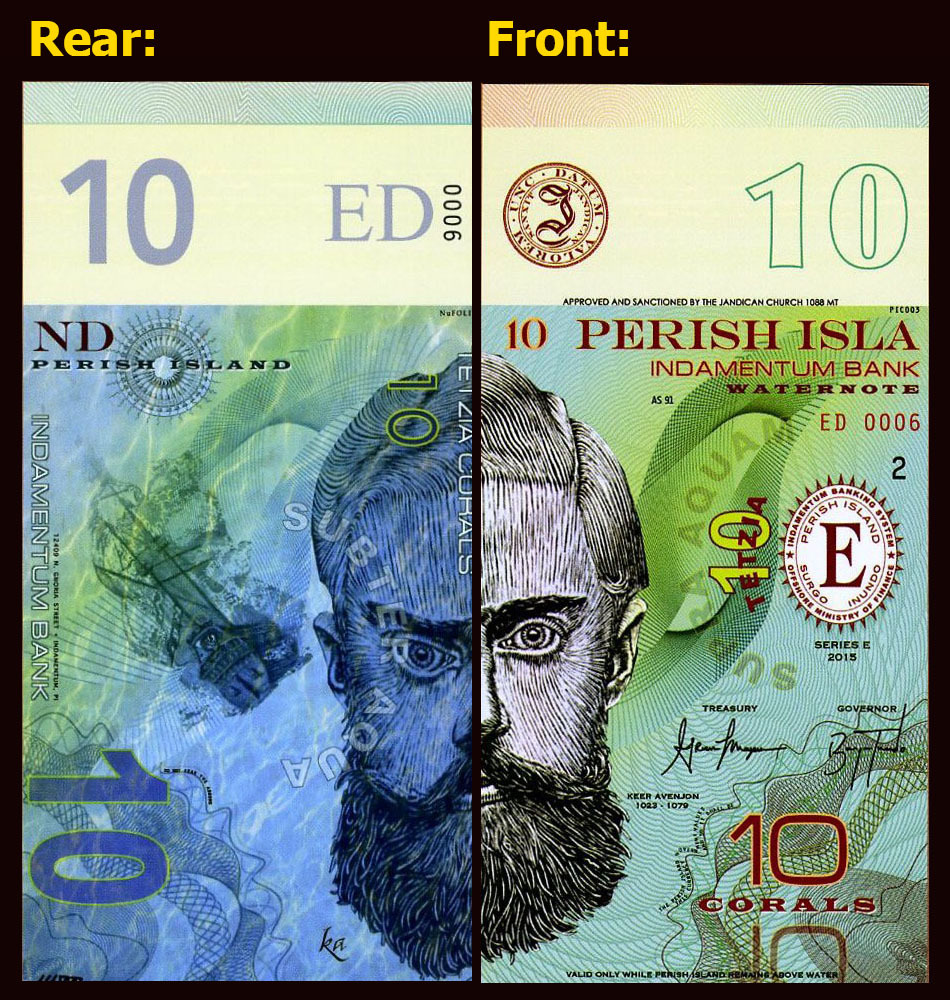 SET Perish Island 2015 Polymer 7 Note Set, UNC, Vertical Orientation