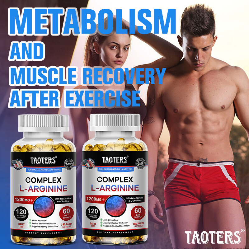 L-Arginin Complex 1200 MG, Extra Strength Nitric Oxide &Circulation Boost,60/120