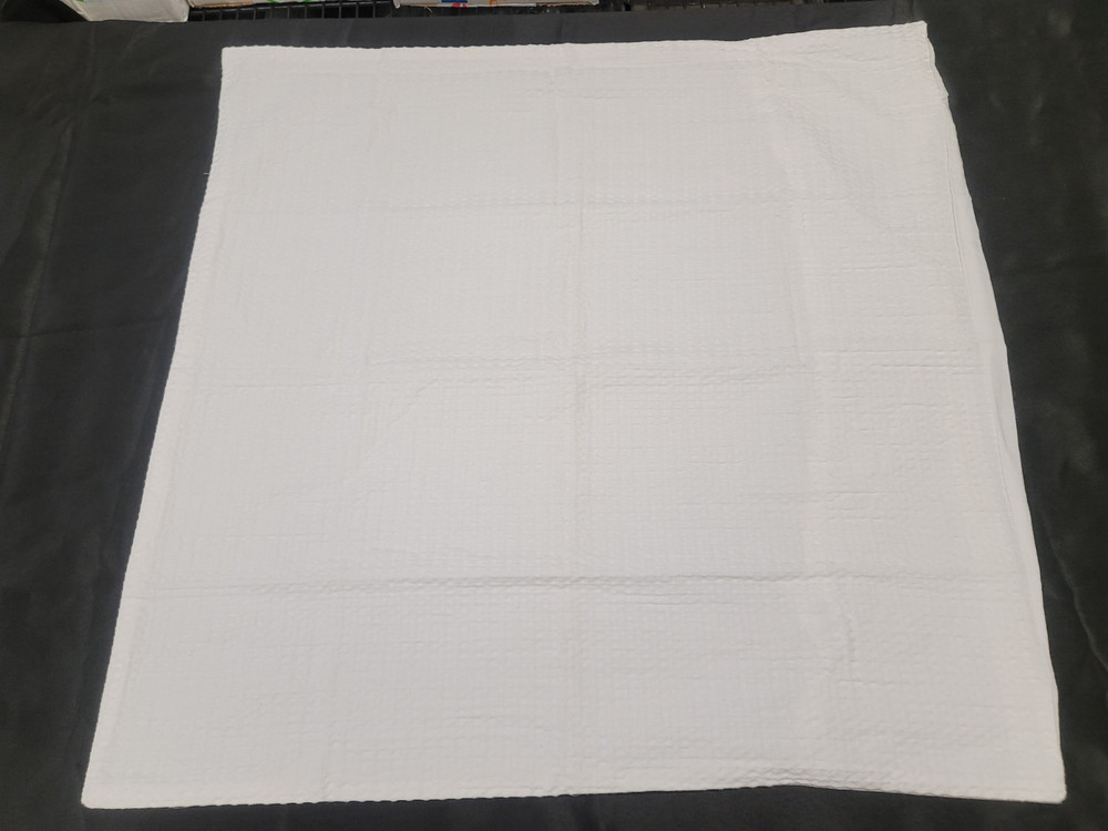 Oake Waffle Texture Euro Sham White