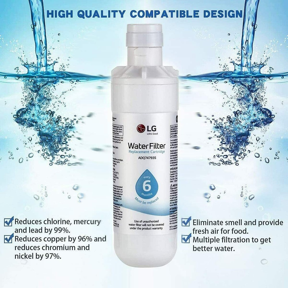 4Pack L-G LT1000P ADQ747935 Fit kenmore 9980 Refrigerator Water filter
