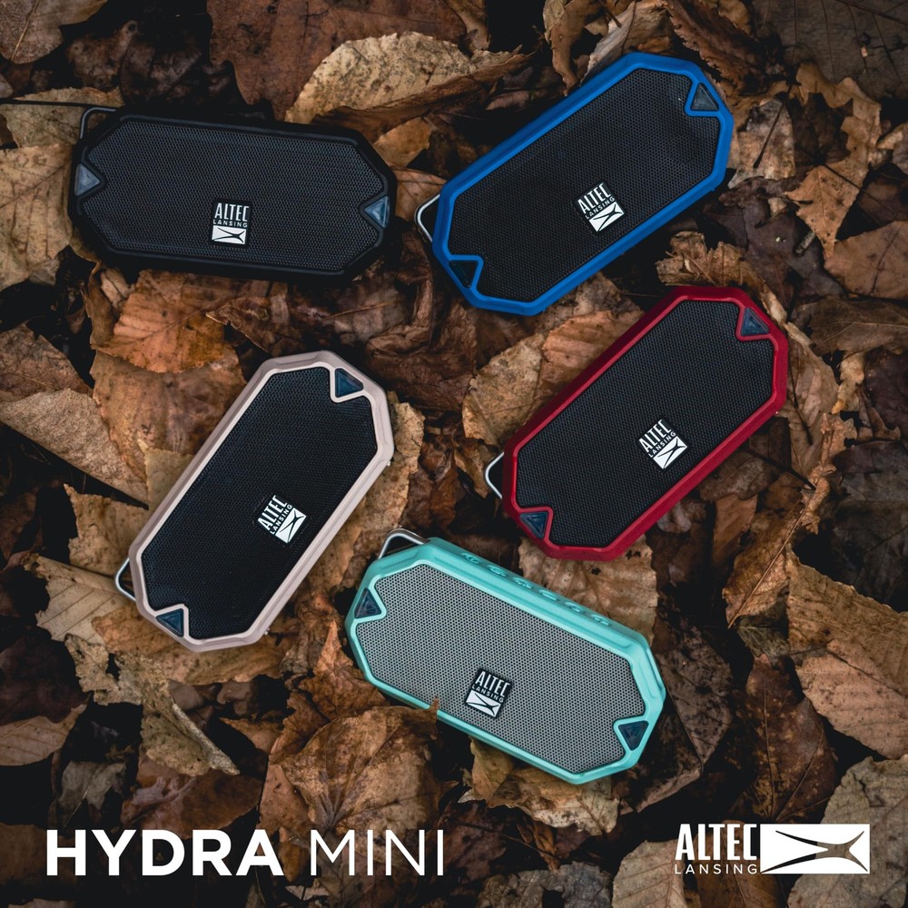 Altec Lansing - HydraMini Wireless Bluetooth Speaker, IP67 Waterproof Black